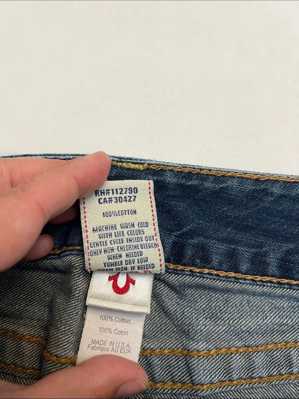 TRUE RELIGION Y2K MICRO MINI 10” MANDY MADE IN USA VTG FRAYED RAW HEM LOW RISE